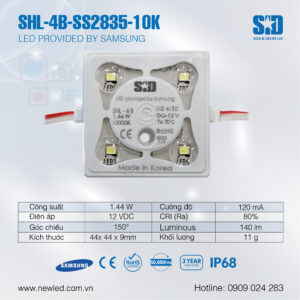LED Hàn Quốc SiD 4 bóng SS28 10K