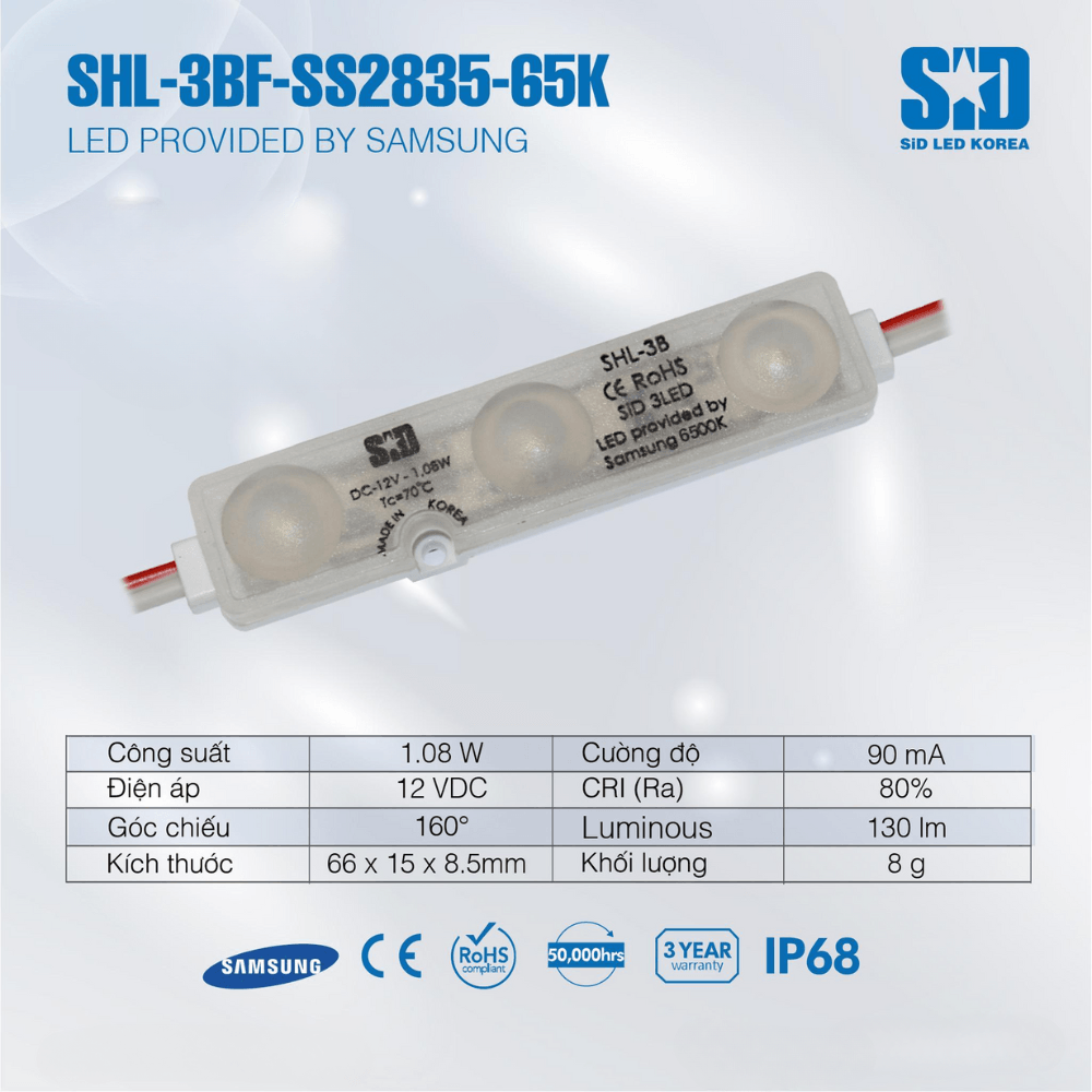 LED Hàn Quốc SiD 3 Bóng SS28 65K