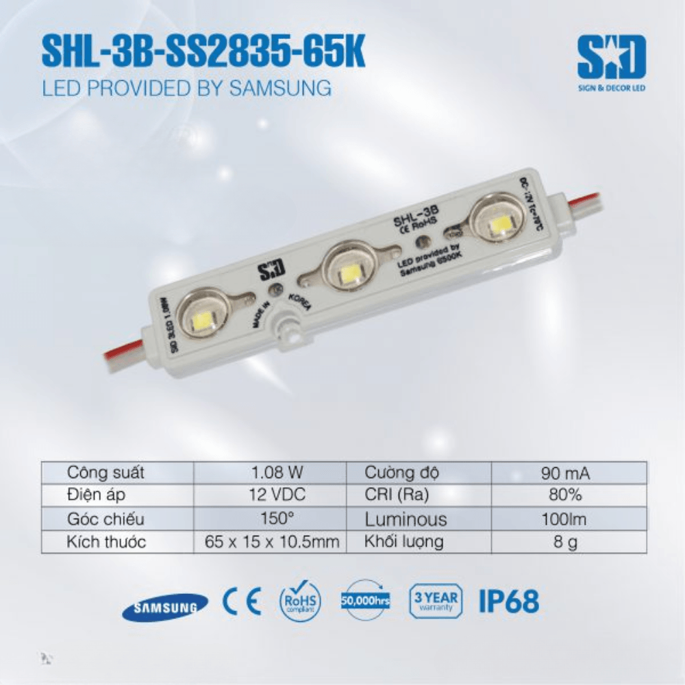 LED Hàn Quốc SiD 3 bóng SS28 65K