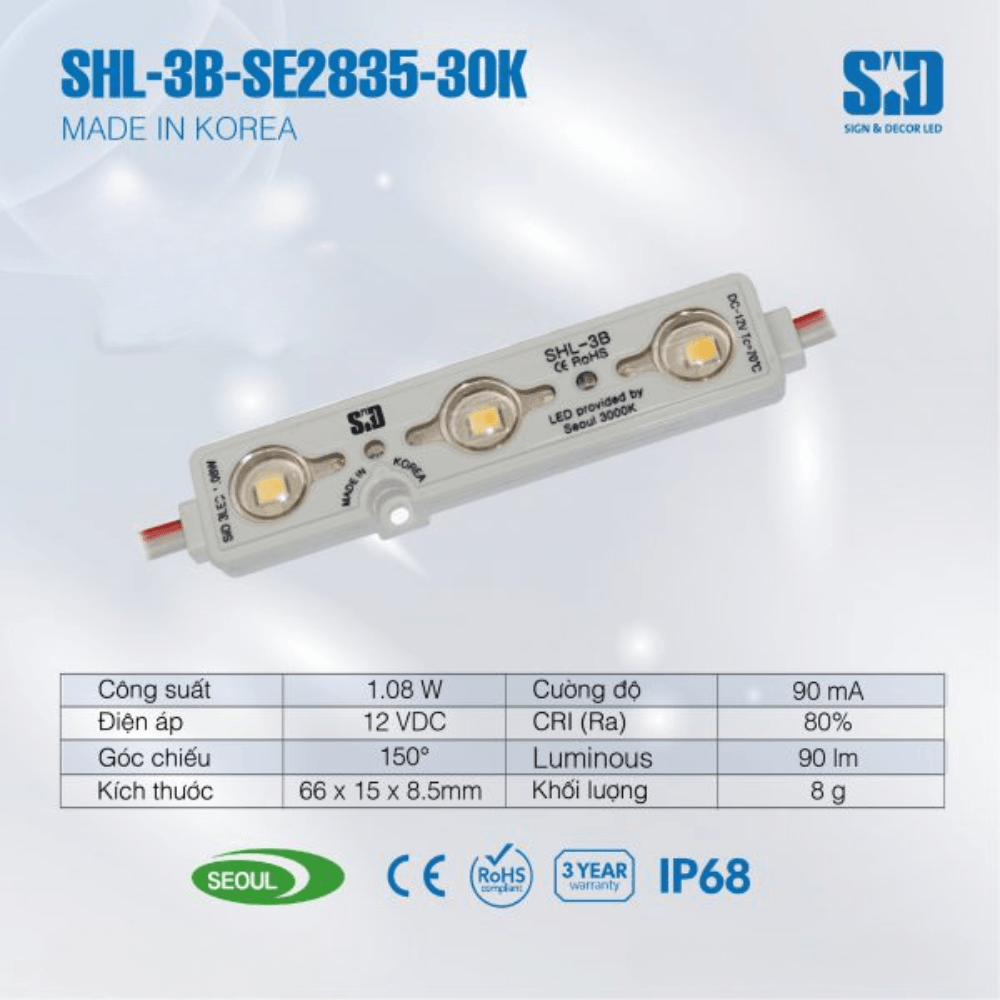 LED Hàn Quốc SiD 3 bóng SE28 30K