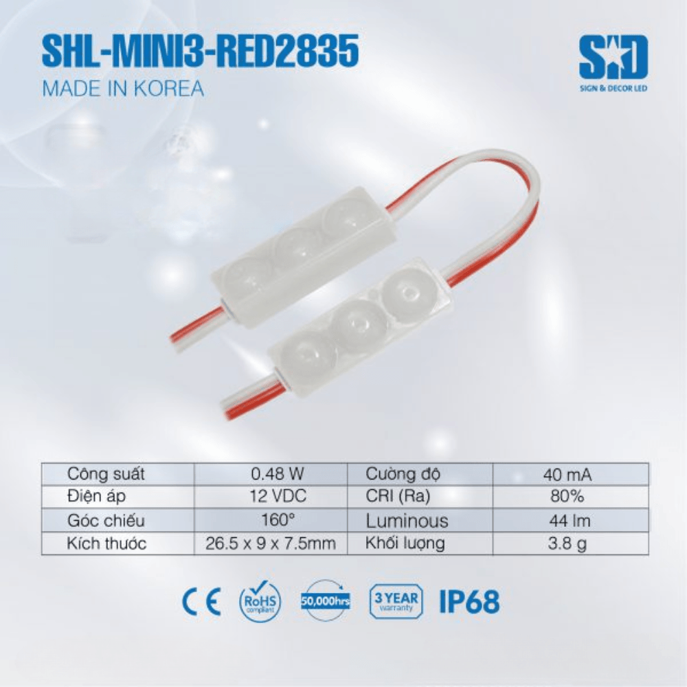 LED Hàn Quốc SiD Mini 3 Bóng Đỏ