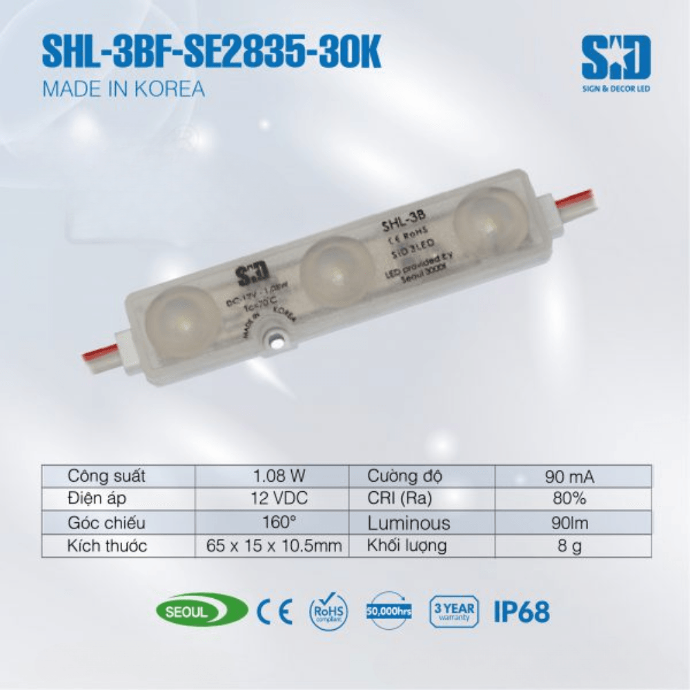 LED Hàn Quốc SiD 3 bóng SE28 30K