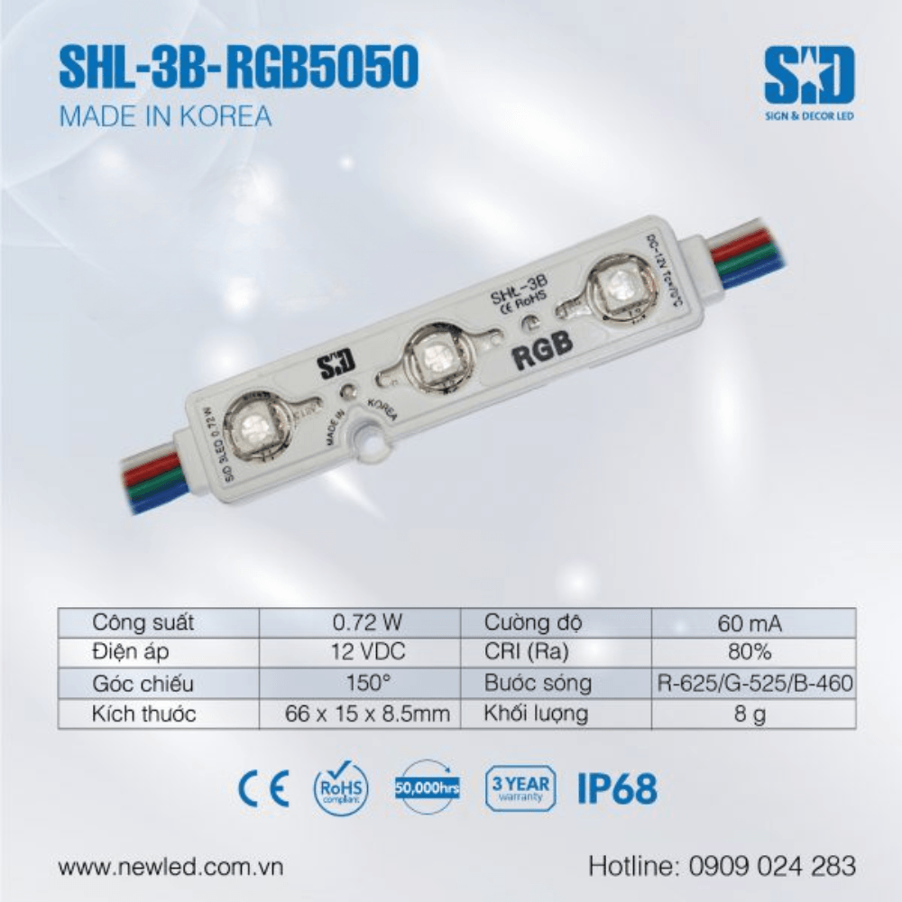 LED Hàn Quốc SiD 3 bóng Đa Sắc