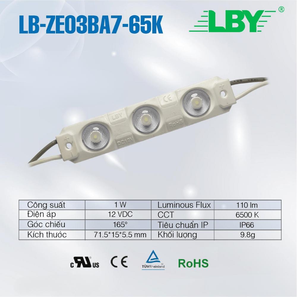 Đèn Led 3 Bóng LB-ZE03BA7-65K