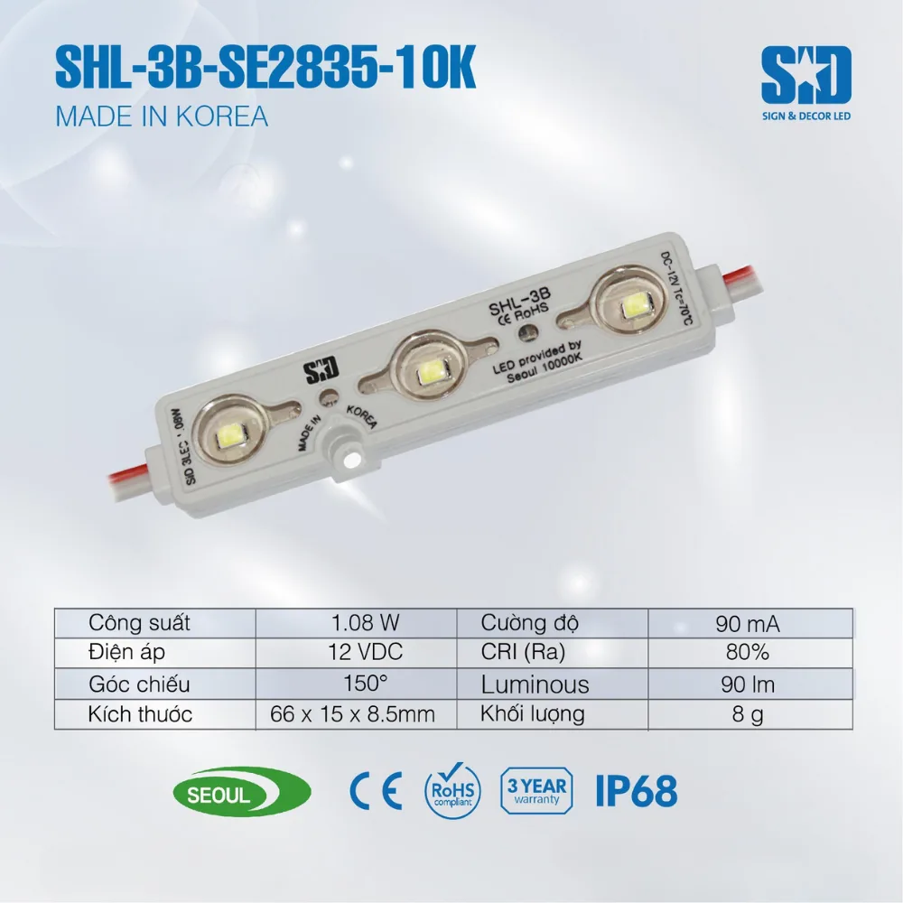 LED Hàn Quốc SiD 3 bóng SE28 10K