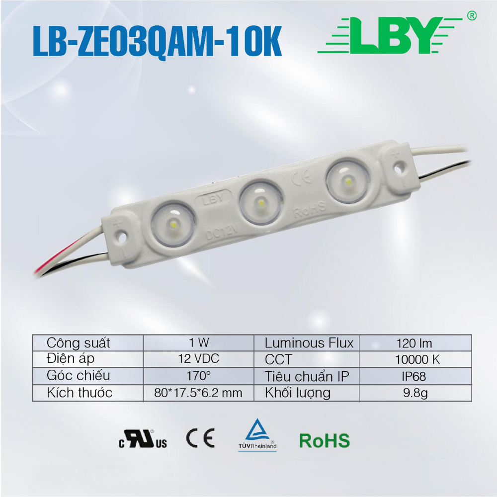 Đèn LED 3 Bóng LB-ZE03QAM-10K