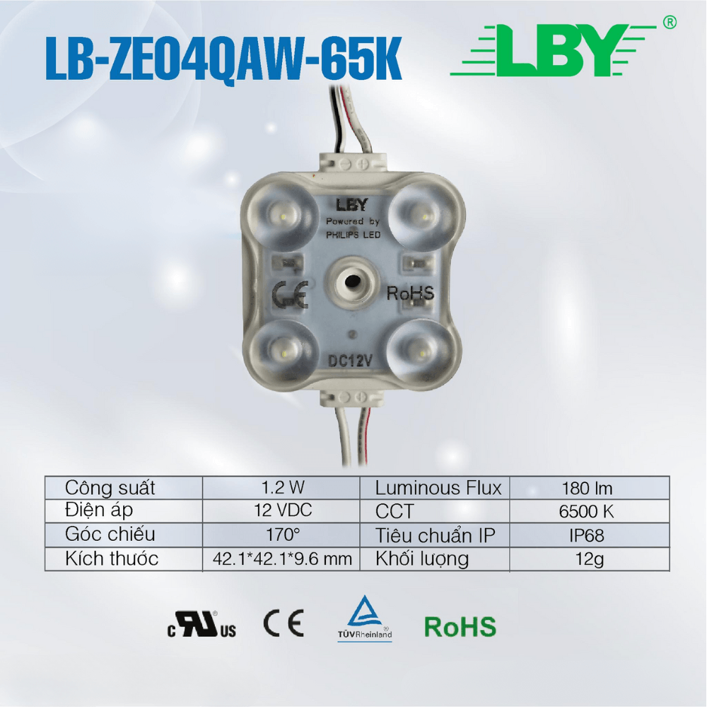 Đèn LED 4 Bóng LB-ZE04QAW-65K