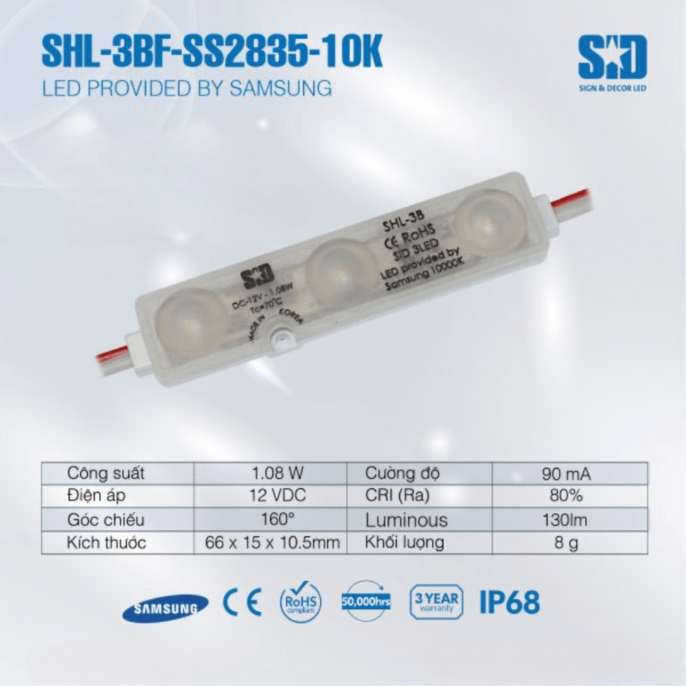 LED Hàn Quốc SiD 3 bóng SS28 10K