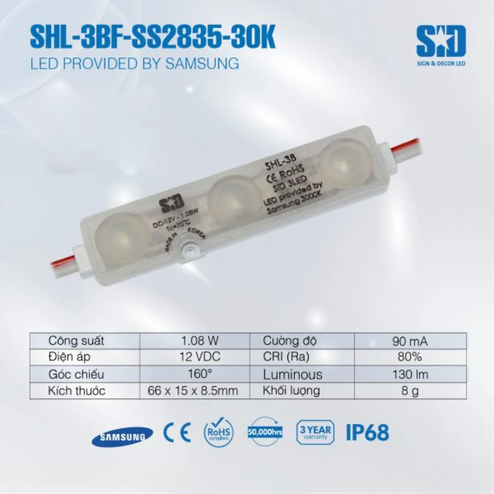 LED Hàn Quốc SiD 3 Bóng SS28 30K