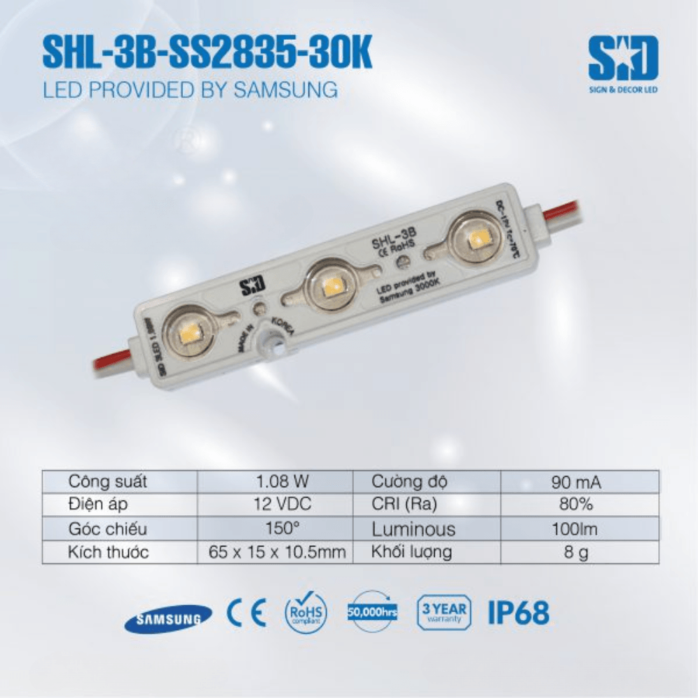 LED Hàn Quốc SiD 3 bóng SS28 30K