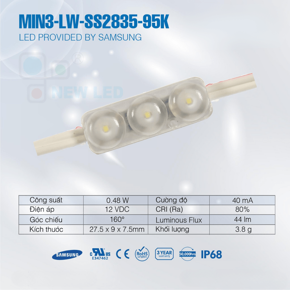 Đèn LED 3 Bóng MINI3-LW-SS2835-95K