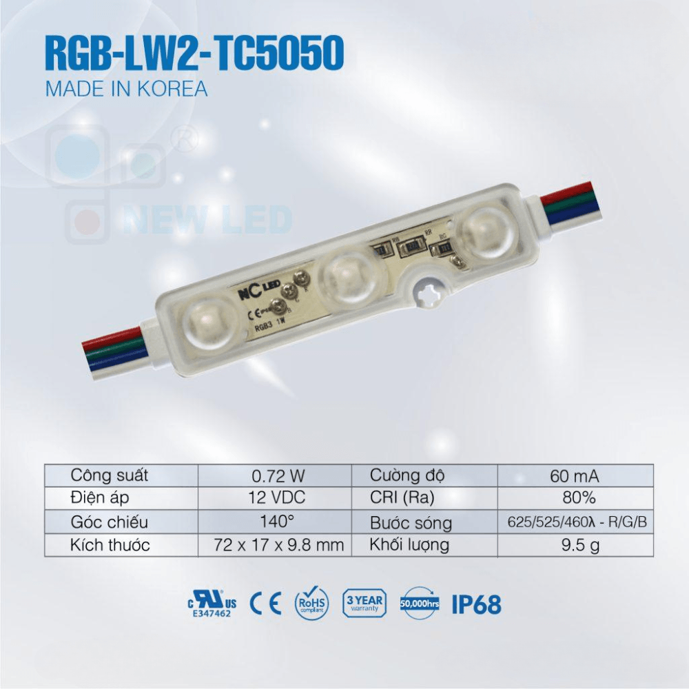 Đèn LED 3 Bóng RGB3-LW2-TC5050