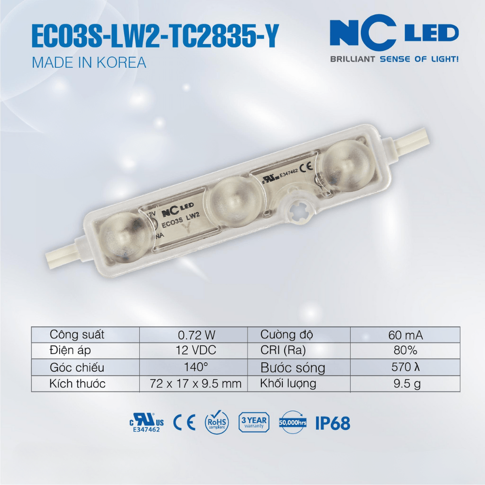 ECO3S–LW2–TC2835-YELLOW