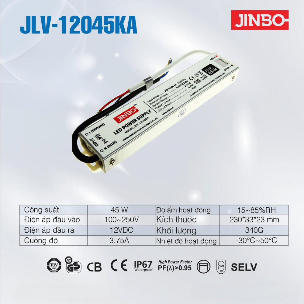 Nguồn Jinbo Chống Mưa 45W