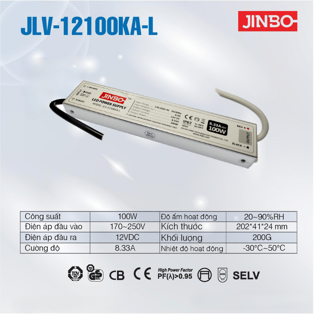 Nguồn Jinbo Chống Nước 100W