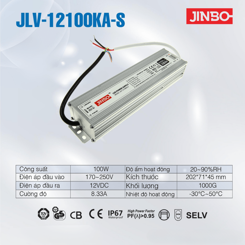 Nguồn Jinbo Chống Nước 100W-S