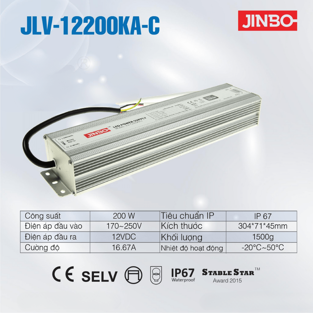 Nguồn Jinbo Chống Nước 200W