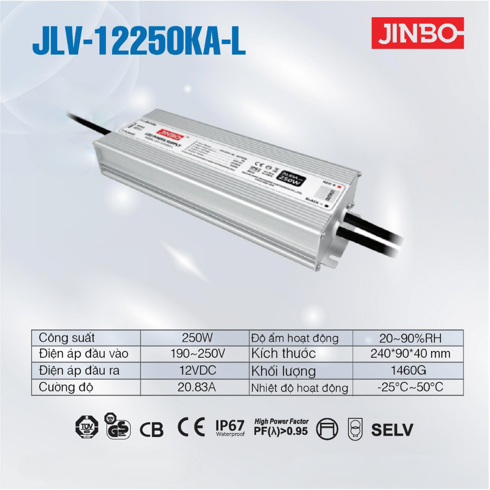 Nguồn Jinbo Chống Nước 250W