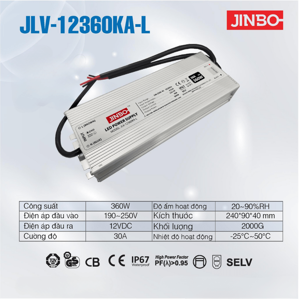 Nguồn Jinbo Chống Nước 360W