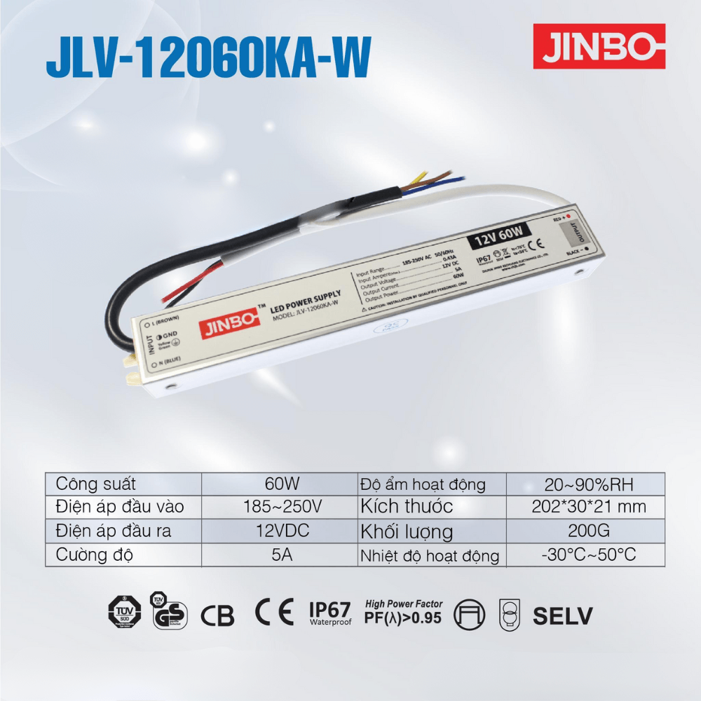 Nguồn Jinbo Chống Nước 60W