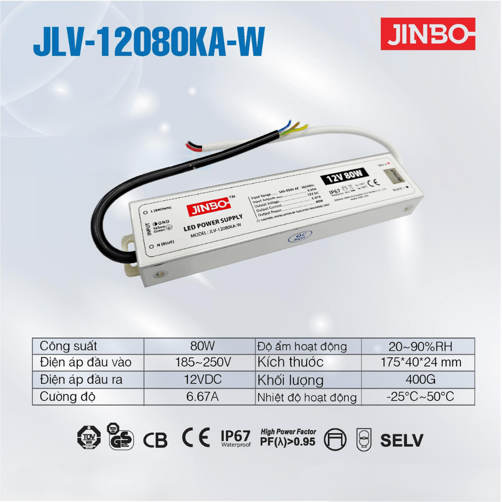 Nguồn Jinbo Chống Nước 80W