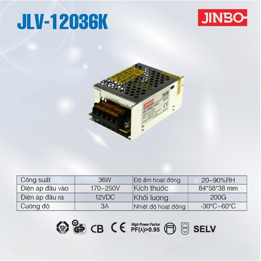 Nguồn Jinbo Tổ Ong 36W