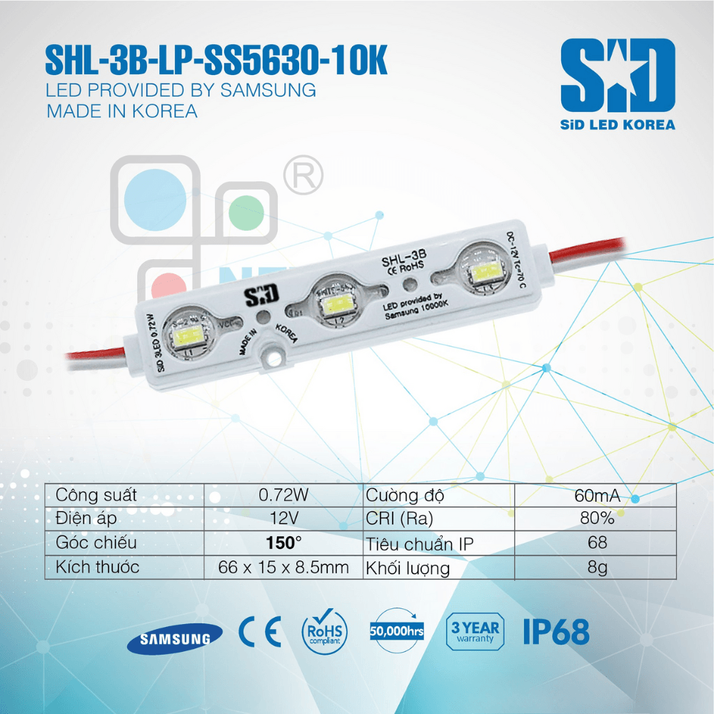 LED 3 Bóng | SHL-3B-LP-SS5630-10K