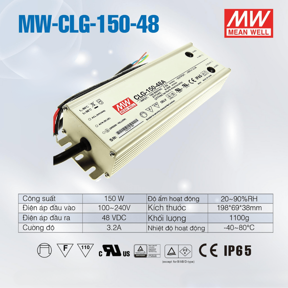 Nguồn LED Mean Well CLG | MW-CLG-150-48