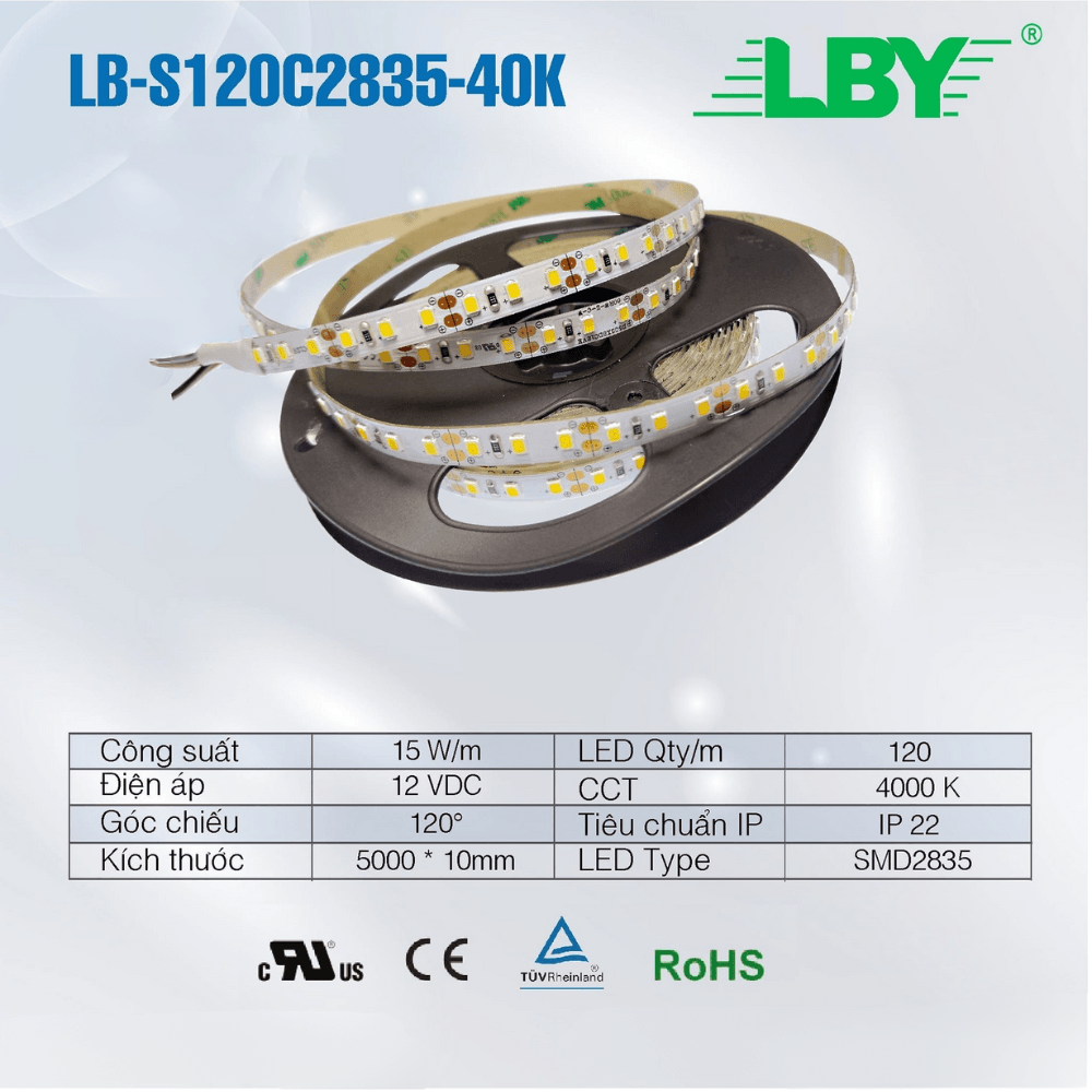 Dây đèn LED LB-S120C2835-40K