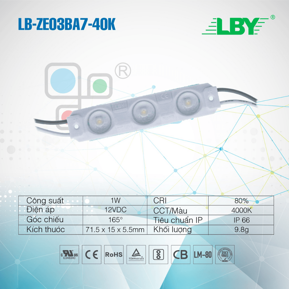 LED 3 Bóng LB-ZE03BA7-40K